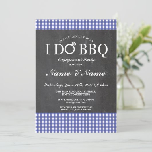 私はBBQの婚約のチョーク海軍リングの招待をします 招待状 (スタンド正面)