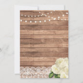 私はBBQの婚約のレースライト木製のパネルの招待をします 招待状 (裏面)