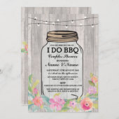 私はBBQの婚約パーティのカップルのシャワーの招待をします 招待状 (正面/裏面)