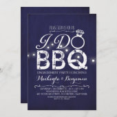 私はBBQの婚約パーティの招待海軍をします 招待状 (正面/裏面)