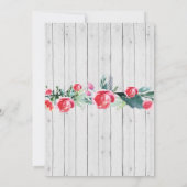 私はBBQの婚約パーティの花の木製のリングの招待をします 招待状 (裏面)