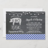 私はBBQの婚約パーティの青いシャワーの招待をします 招待状 (正面)
