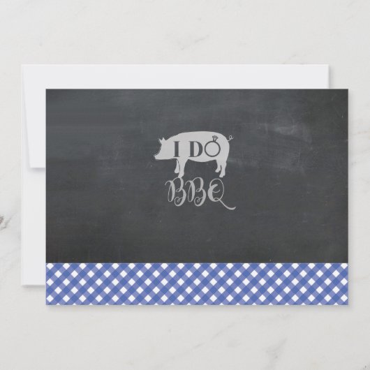 私はBBQの婚約パーティの青いシャワーの招待をします 招待状 (裏面)