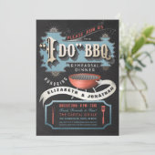 私はBBQの招待状|のリハーサルの夕食の黒をします 招待状 (スタンド正面)