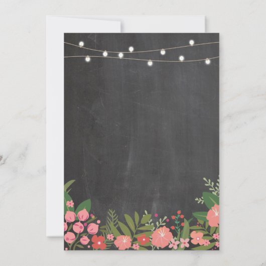 私はBBQの珊瑚のチョークのカップルのシャワーの招待をします 招待状 (裏面)