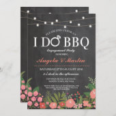 私はBBQの珊瑚のチョークのカップルのシャワーの招待をします 招待状 (正面/裏面)