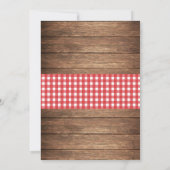 私はBBQの赤いパーティーの婚約のチョークの招待状をします 招待状 (裏面)