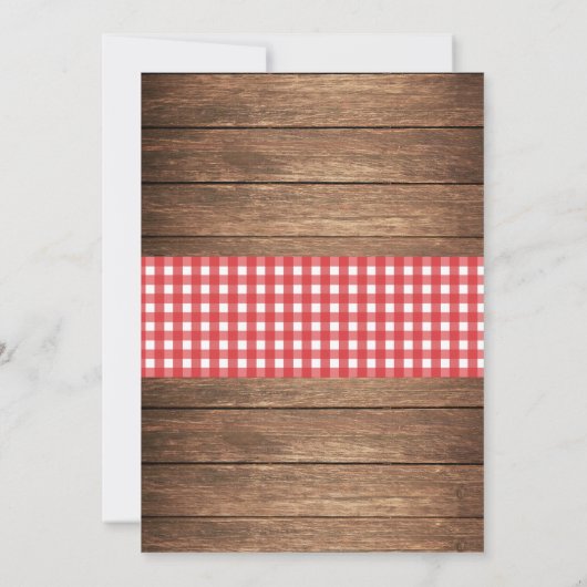 私はBBQの赤いパーティーの婚約のチョークの招待状をします 招待状 (裏面)