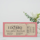 私はBBQの赤い婚約のチケットのパーティの招待状をします 招待状 (スタンド正面)