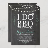 私はBBQの黒板のミントの婚約パーティの招待をします 招待状 (正面/裏面)