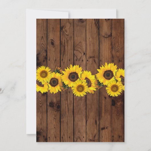 私はBBQひまわりカップルのシャワー素朴招待状 招待状 (裏面)