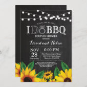 私はBBQひまわりカップルシャワーチャルクボードをやる 招待状 (正面/裏面)