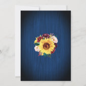 私はBBQひまわりメイソンのジャールブルーウッドライトをする 招待状 (裏面)