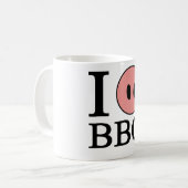 私はBBQを愛します コーヒーマグカップ (正面左)