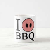 私はBBQを愛します コーヒーマグカップ (中央)