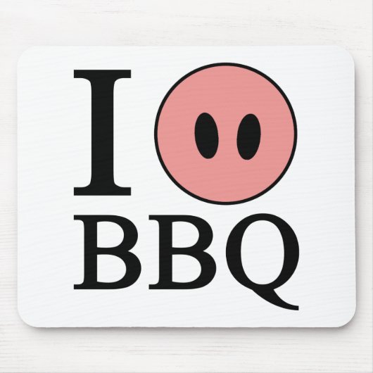 私はBBQを愛します マウスパッド (正面)