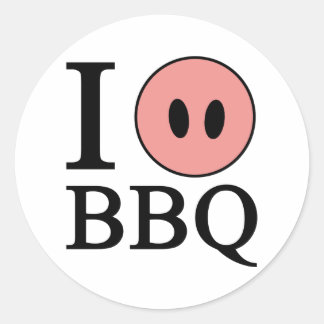 私はBBQを愛します ラウンドシール