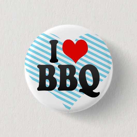 私はBBQを愛します 缶バッジ (正面)