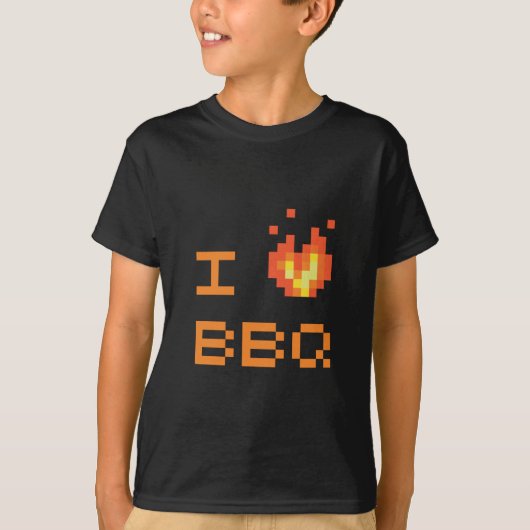 私はbbqを愛します tシャツ (正面)