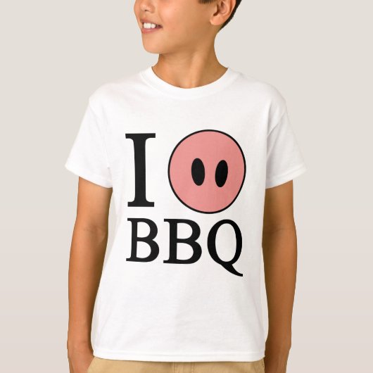 私はBBQを愛します Tシャツ (正面)