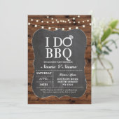 私はBBQカップルのシャワーパーティーチョーク招待状 招待状 (スタンド正面)