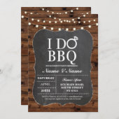 私はBBQカップルのシャワーパーティーチョーク招待状 招待状 (正面/裏面)