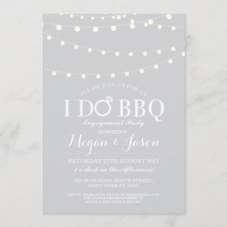 私はBBQカップルのシャワーパーティーライト招待状 招待状