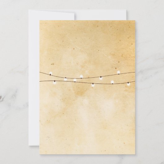 私はBBQカップルのシャワーライトパープルフローラ招待状 招待状 (裏面)