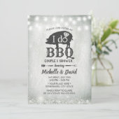 私はBBQカップルのシャワー素朴を結婚行う 招待状 (スタンド正面)