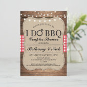 私はBBQカップルシャワー素朴ライト招待状 招待状 (スタンド正面)