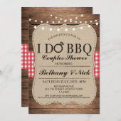 私はBBQカップルシャワー素朴ライト招待状 招待状 (正面/裏面)