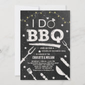 私はBBQカップル素朴婚約ブライダルシャワー 招待状 (正面)