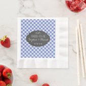 私はBBQギンガムチョーク素朴婚約モノグラムをする 縁ありランチョンナプキン (インサイチュ)