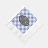 私はBBQギンガムチョーク素朴婚約モノグラムをする 縁ありランチョンナプキン (角)