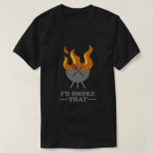 私はBBQグリルツールタイポグラフィを吸う Tシャツ (デザイン正面)