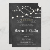 私はBBQシャルボードテーマ夜間文字列ライトを行う 招待状 (正面/裏面)