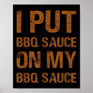 私はBbqソースのフードラバーHにBbqソーおもしろいスを付ける ポスター