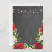 私はBBQチョークレッドローズチョークフローラシャワー招待状 招待状 (裏面)