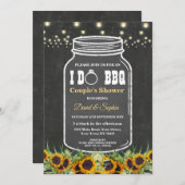 私はBBQメーソンジャールシャルボードカップルシャワーを行う 招待状 (正面/裏面)