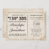 私はBBQヴィンテージ素朴ウェディング招待状 招待状 (正面/裏面)