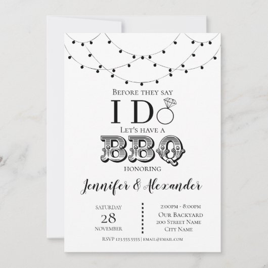 私はbbq婚約パーティカップルのシャワー (正面)