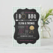 私はBBQ婚約パーティ招待状 招待状 (スタンド正面)