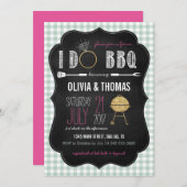 私はBBQ婚約パーティ招待状 招待状 (正面/裏面)