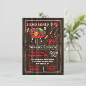 私はBBQ婚約パーティ招待状 招待状 (スタンド正面)