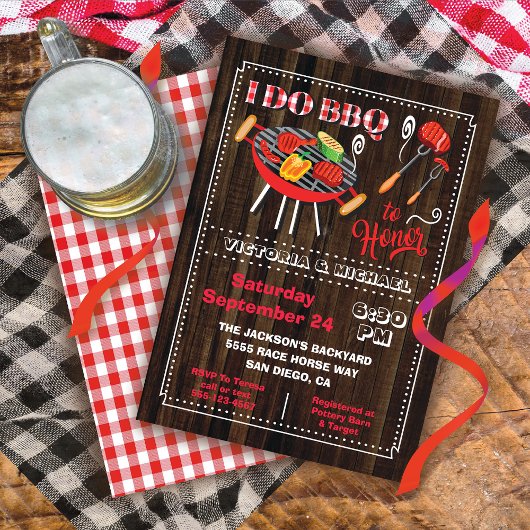 私はBBQ婚約パーティ招待状 招待状