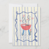 私はBBQ婚約リハーサルのディナーハンドドロー 招待状 (裏面)