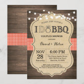 私はBBQ招待状素朴の結婚従事 招待状 (正面/裏面)