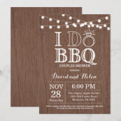 私はBBQ招待状素朴の結婚従事 招待状 (正面/裏面)