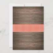 私はBBQ招待状素朴の結婚従事 招待状 (裏面)