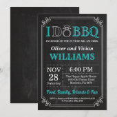 私はBBQ招待状·チャルクボー結婚ドの契約 招待状 (正面/裏面)